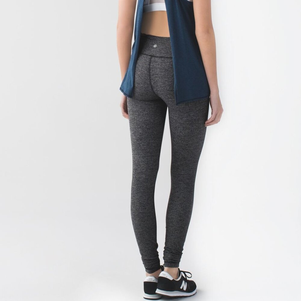 Lululemon Wunder Under Black Herringbone